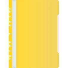БЮРОКРАТ Папка-скоросшиватель PS-P20YEL A4 прозрач.верх.лист боков.перф. пластик желтый 0.12/0.16