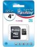 Карта памяти SMARTBUY (SB4GBSDCL4-01) MicroSDHC 4GB Class4 + адаптер