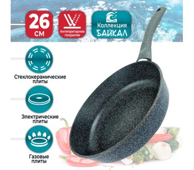 Сковорода НЕВА МЕТАЛЛ ПОСУДА 2526 Байкал д.26