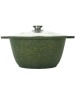 Кастрюля KUKMARA к41tsml а/пр литая 4,0л стекл/кр Trendy style malachite