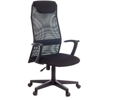 Кресло БЮРОКРАТ Кресло руководителя KB-8 черный TW-01 TW-11 сетка с подголов. крестовина пластик
