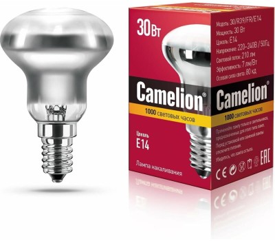 Лампа CAMELION (12657) 30/R39/FR/E14 - зеркальная