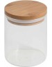 Стеклянная банка MALLONY Стеклянная банка для сыпучих продуктов с крышкой BAMBU, объем: 0,45 л (004451)
