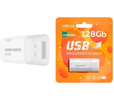 Флэш-накопитель MORE CHOICE (4610196405105) MF128 - белый