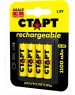 Аккумулятор СТАРТ (19344) HR03 ААА 1100mAh Ni-MH BL3+1