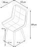 Стул обеденный POLINI Home Verona SD, мятный-натуральный (2 кор.)