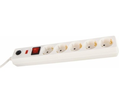 IEK СФ-05К 1.5м (5 розеток) белый (коробка)