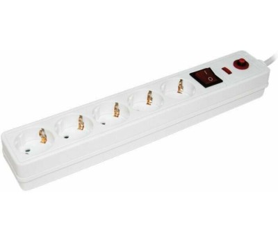 IEK СФ-05К 1.5м (5 розеток) белый (коробка)