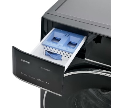 Стиральная машина Centek CT-1945 (серый) 1400 /8кг/ 52см /11прог /Диспл/INVERTER/Сушка 5кг/Пар/A+++