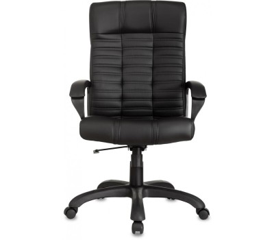 Кресло компьютерное БЮРОКРАТ Кресло руководителя KB-10 черный эко.кожа крестов. пластик