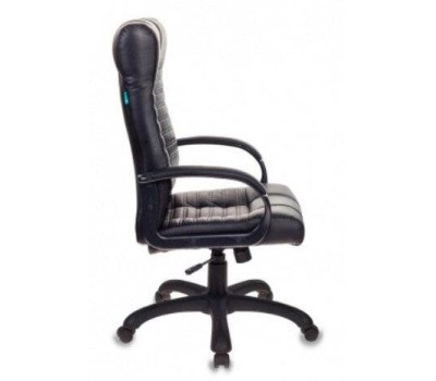 Кресло компьютерное БЮРОКРАТ Кресло руководителя KB-10 черный эко.кожа крестов. пластик