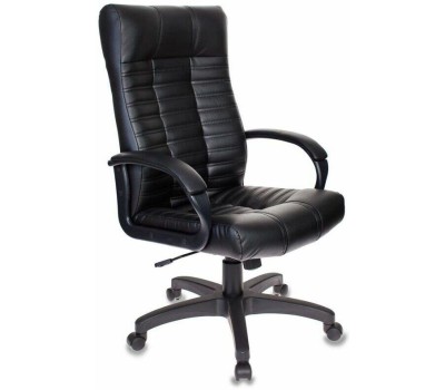 Кресло компьютерное БЮРОКРАТ Кресло руководителя KB-10 черный эко.кожа крестов. пластик