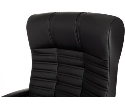 Кресло компьютерное БЮРОКРАТ Кресло руководителя KB-10 черный эко.кожа крестов. пластик