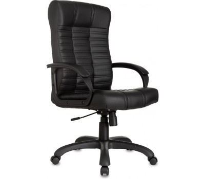 Кресло компьютерное БЮРОКРАТ Кресло руководителя KB-10 черный эко.кожа крестов. пластик