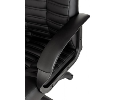 Кресло компьютерное БЮРОКРАТ Кресло руководителя KB-10 черный эко.кожа крестов. пластик