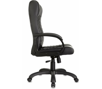 Кресло компьютерное БЮРОКРАТ Кресло руководителя KB-10 черный эко.кожа крестов. пластик