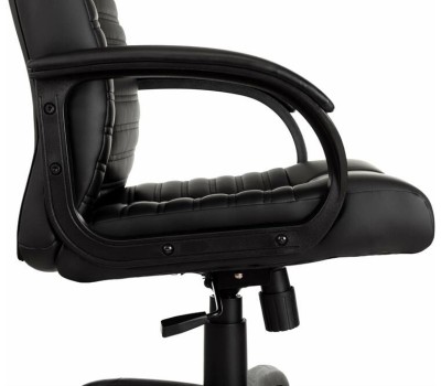 Кресло компьютерное БЮРОКРАТ Кресло руководителя KB-10 черный эко.кожа крестов. пластик