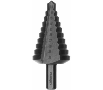 Сверло СИБРТЕХ Сверло ступенчатое по металлу, 9-12-15-18-21-24-27-30-33-36 мм, 4241 723014