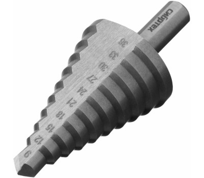 Сверло СИБРТЕХ Сверло ступенчатое по металлу, 9-12-15-18-21-24-27-30-33-36 мм, 4241 723014