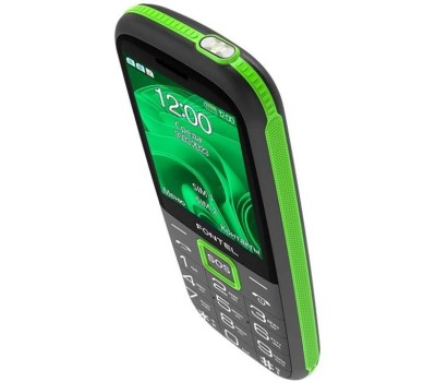 Телефон мобильный FONTEL SP280 черно-зеленый