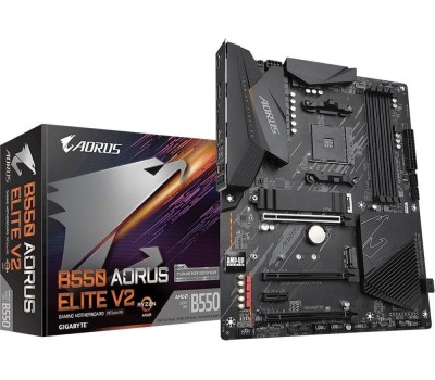 Материнская плата GIGABYTE Материнская плата B550 AORUS ELITE AX V2, Socket AM4, AMD B550, ATX, Ret