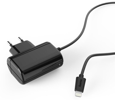 HAMA Сетевое зарядное устройство H-183267, 8-pin Lightning, 5Вт, 1A, черный [00183267]