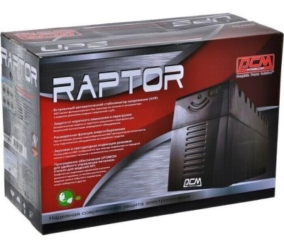 PowerCom Raptor RPT-800A EURO ИБП {Line-Interactive, 800VA / 480W, Tower, 3*EURO} (859784)
