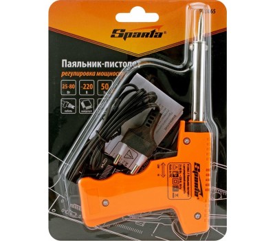 SPARTA Паяльник-пистолет с регулировкой мощности 25-80 Вт, 220 В 913065