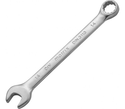 Комбинированный ключ MATRIX Ключ комбинированный, 14 мм, CrV, матовый хром 15110