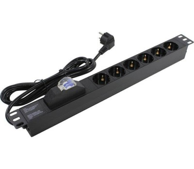 Exegate EX280835RUS Блок розеток ExeGate ServerPro PDU-19H610 Al-6S-EU2.5-1P, 19