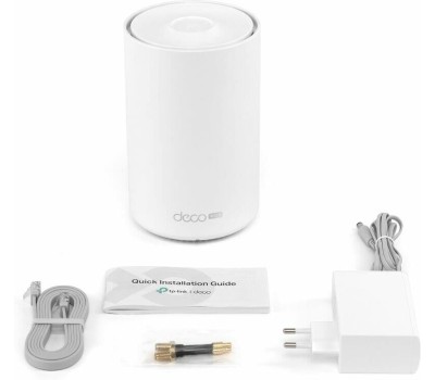 TP-LINK Бесшовный Mesh роутер Deco X10-4G, Wi-Fi 6, AX1500, 2.4/5ГГц, 3 WAN/LAN, 3G/4G, белый [deco x10-4g(1-pack)]