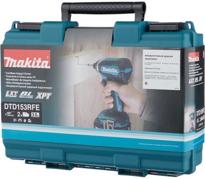 MAKITA Ударный шуруповерт DTD153RFE, 3Ач, с двумя аккумуляторами