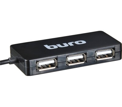 BURO Хаб (разветвитель) BU-HUB4-U2.0-Slim, черный
