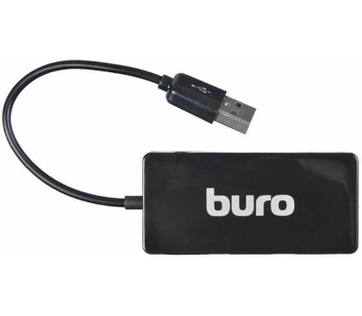 BURO Хаб (разветвитель) BU-HUB4-U2.0-Slim, черный
