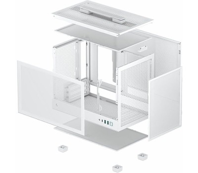 Корпус для ПК DEEPCOOL Корпус miniITX CH160, Mini-Tower, без БП, белый [r-ch160-whngi0-g-1]