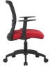 Кресло компьютерное CACTUS Кресло CS-MC333-BKRD, сетка/ткань, до 100кг, фиксированные подлокотники, темно-красный
