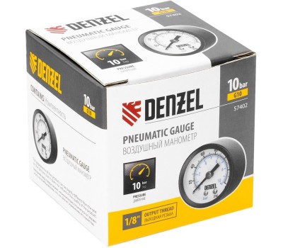 DENZEL Воздушный манометр G10, 40 мм, 1/8