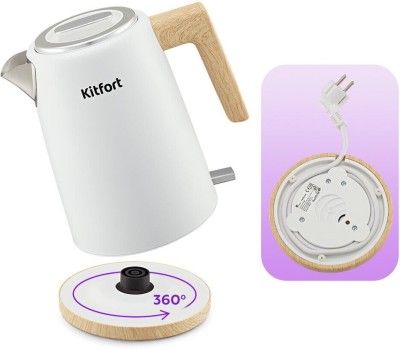 Чайник электрический KITFORT Чайник электрический КТ-6794, 1.7л, нержавеющая сталь/пластик