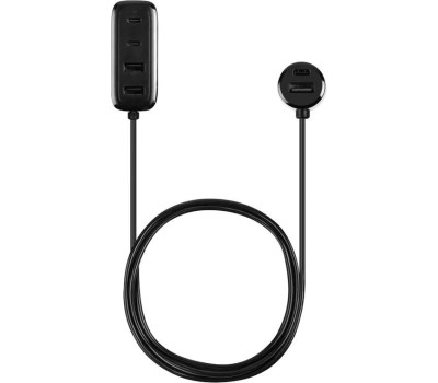 TTEC Автомобильное зарядное устройство 6-в-1 SmartCharger 6in1 PD 90W Car Fast Charger 3 USB-C + 3 USB-A. Цвет: черный