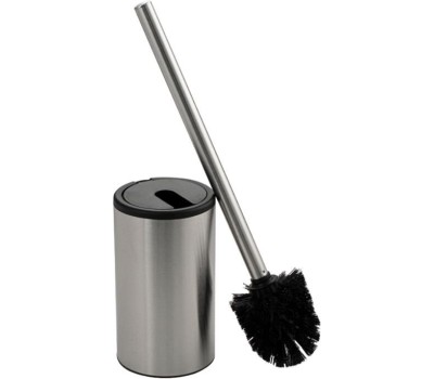 САНАКС - Ёрш для унитаза, напольный, крышка АВТОМАТ, ЭКСКЛЮЗИВ, из нержавеющей стали 410 306