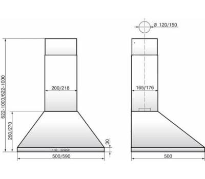 Вытяжка ELIKOR ВЕНТА 50Н-430-П3Л нерж