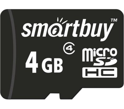 Карта памяти SMARTBUY (SB4GBSDCL4-01) MicroSDHC 4GB Class4 + адаптер