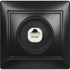 Розетка SMARTBUY (SBE-01b-S1-PH) Венера, 1-местная, черный