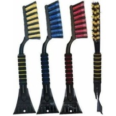 Щетка BLACK&BLUE ВВ1001 скребком поролоновая ручка, цветная (48см) 44382