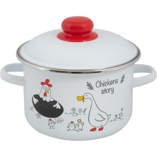 Кастрюля FOOD ATELIER 1RD161M Chickens’stories эмал цил 2,0л