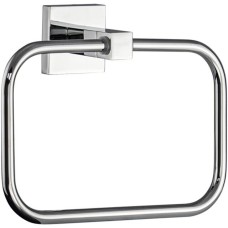 Аксессуары для ванной комнаты GFMARK 84147 Держатель для полотенца кольцо, прямоугольный, на квадратном основании, цвет ХРОМ