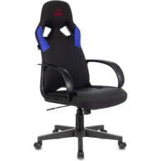 Кресло компьютерное игровое ZOMBIE Кресло игровое RUNNER, ткань/экокожа, до 120кг, черный/синий/синий