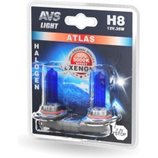 Лампа галогенная AVS Галогенная лампа ATLAS/5000К/ H8.12V.35W.блистер 2шт