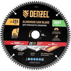 DENZEL Пильный диск по алюминию ф255 х 30 мм, 100 зубьев 733797