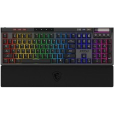 MSI Клавиатура STRIKE Pro W Silent, беспроводная, USB, Bluetooth/Радиоканал, механическая, серый/черный [s11-43ru210-cla]